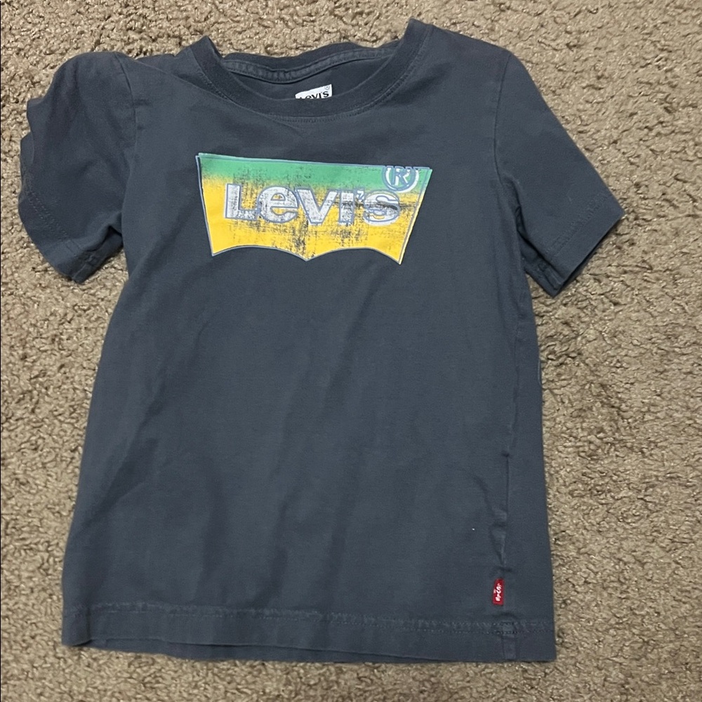 Levi's Kids Charcoal/blue Tee with Logo
